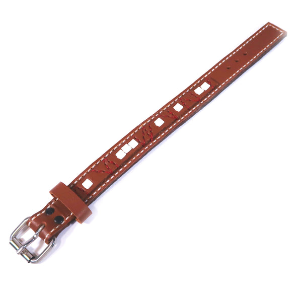 Studsed Wristband (Slim / Brown x White) / by TBR