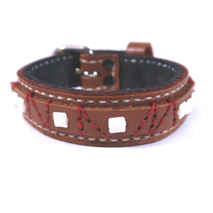 Studsed Wristband (Slim / Brown x White) / by TBR