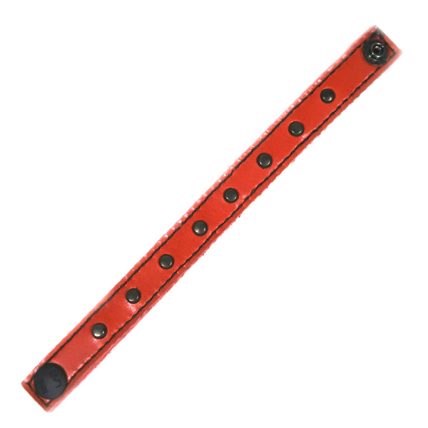 Studsed Wristband (Slim / Red x Gunmetal) / by TBR