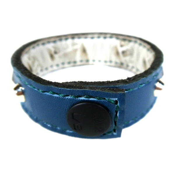 Studsed Wristband (Slim / Navy x Silver x Black) / by TBR