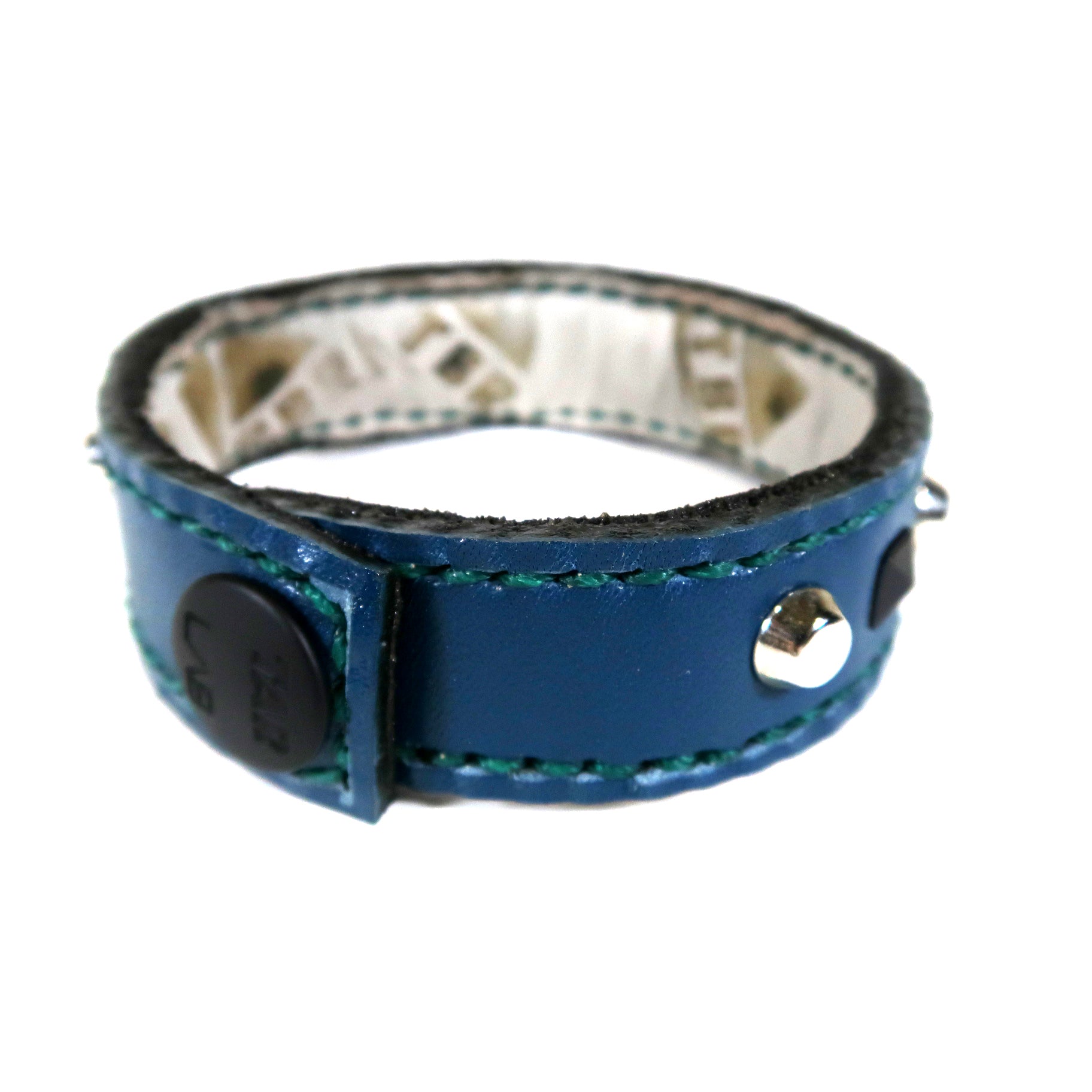 Studsed Wristband (Slim / Navy x Silver x Black) / by TBR