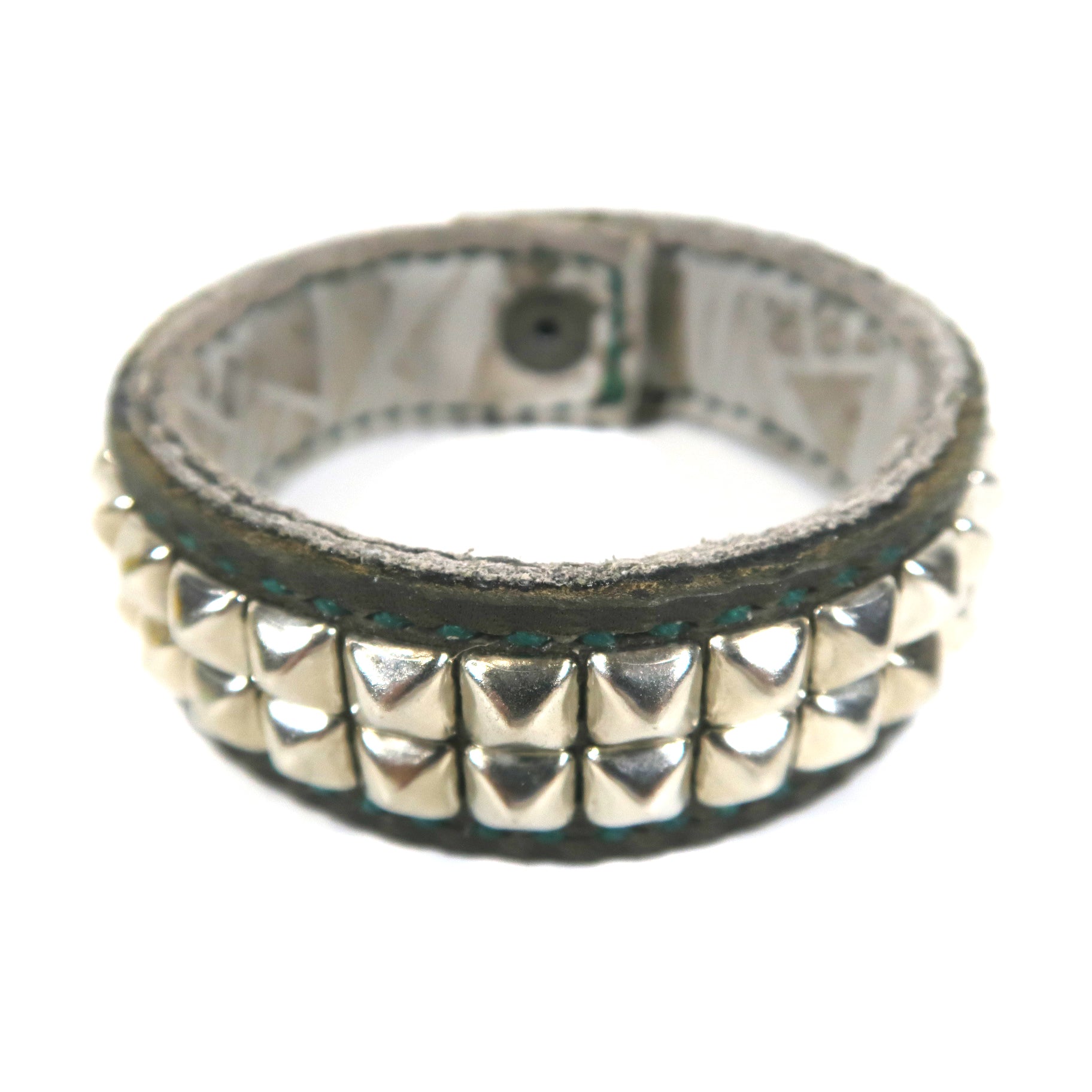 Studsed Wristband (Slim / Charcoal x Used Silver) / by TBR