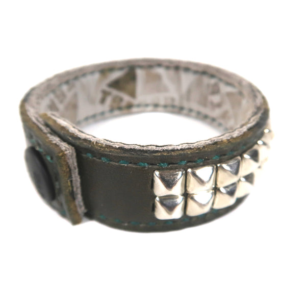 Studsed Wristband (Slim / Charcoal x Used Silver) / by TBR