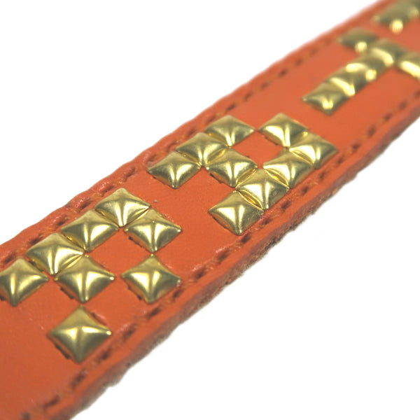 Studsed Wristband (Slim / Dark Orange x Used Gold) type_a / by TBR x TAR