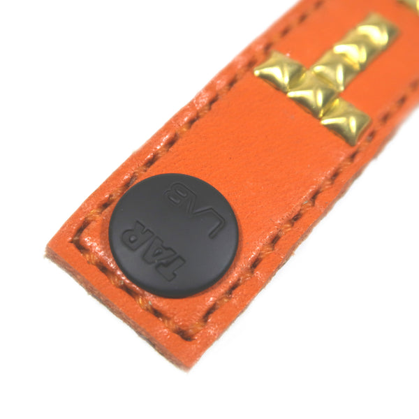 Studsed Wristband (Slim / Dark Orange x Used Gold) type_a / by TBR x TAR