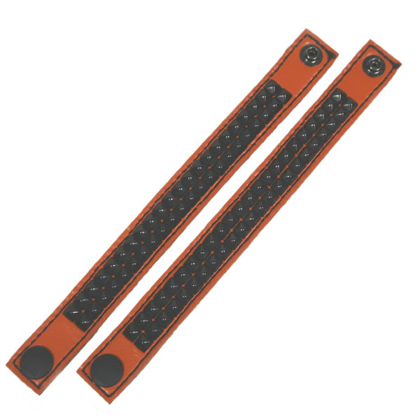 Studsed Wristband (Slim / Dark Orange x Black) type_b / by TBR x TAR