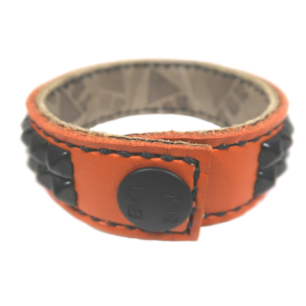 Studsed Wristband (Slim / Dark Orange x Black) type_b / by TBR x TAR