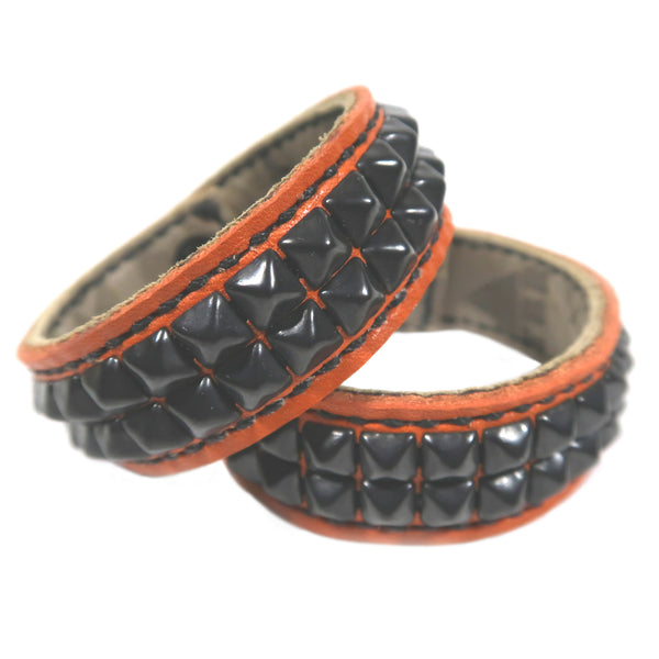 Studsed Wristband (Slim / Dark Orange x Black) type_b / by TBR x TAR