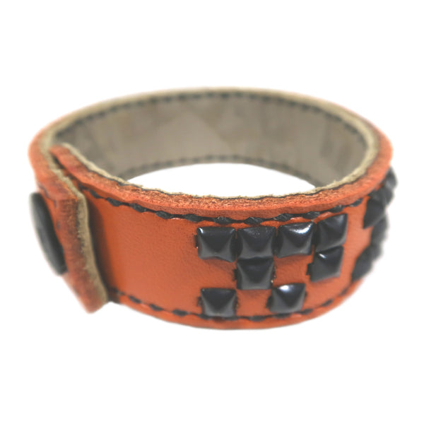 Studsed Wristband (Slim / Dark Orange x Black) type_a / by TBR x TAR