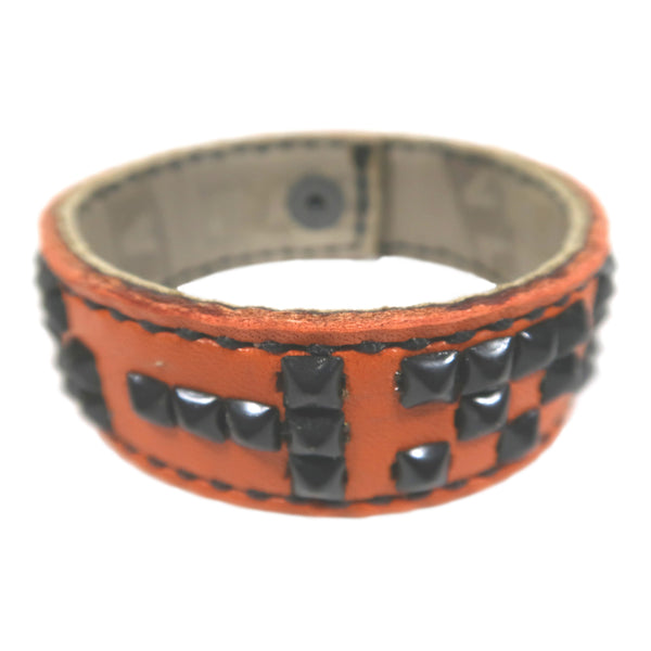 Studsed Wristband (Slim / Dark Orange x Black) type_a / by TBR x TAR