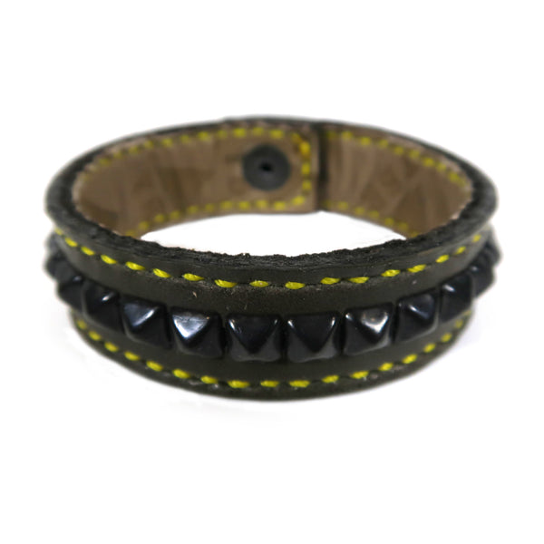 Studsed Wristband (Slim / Charcoal x Black) / by TBR