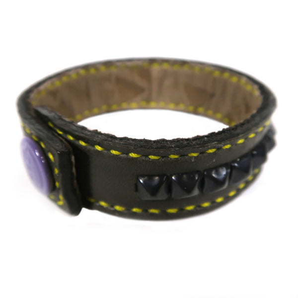 Studsed Wristband (Slim / Charcoal x Black) / by TBR