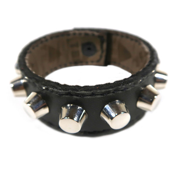 Studsed Wristband (Slim / Charcoal x Silver) / by TBR