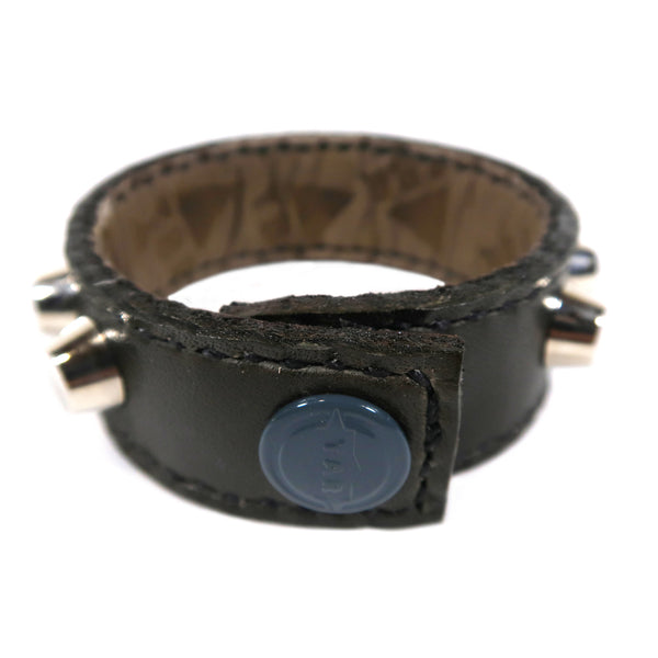 Studsed Wristband (Slim / Charcoal x Silver) / by TBR