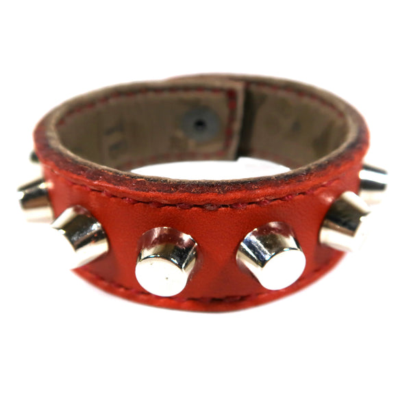 Studsed Wristband (Slim / Red x Silver) / by TBR