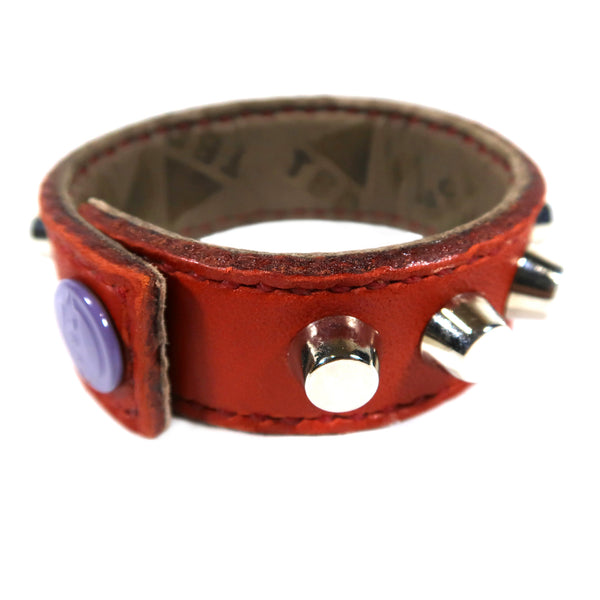 Studsed Wristband (Slim / Red x Silver) / by TBR