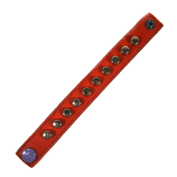 Studsed Wristband (Slim / Red x Silver) / by TBR