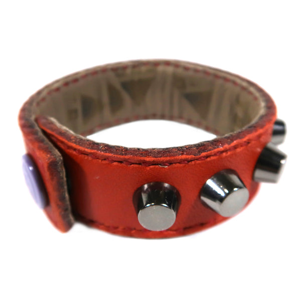 Studsed Wristband (Slim / Red x Gunmetal) / by TBR