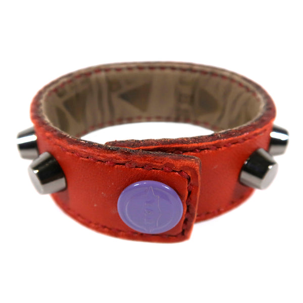 Studsed Wristband (Slim / Red x Gunmetal) / by TBR