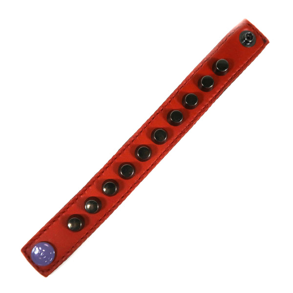 Studsed Wristband (Slim / Red x Gunmetal) / by TBR