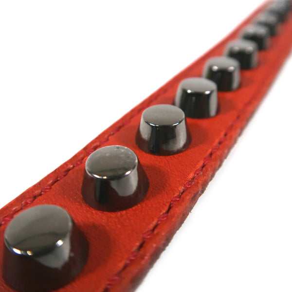 Studsed Wristband (Slim / Red x Gunmetal) / by TBR