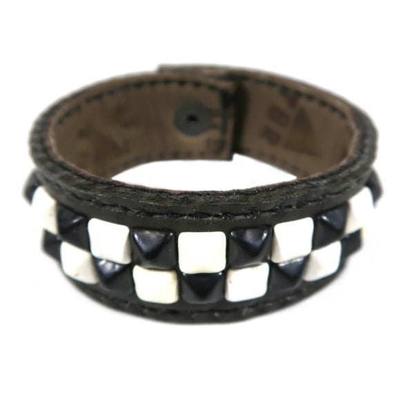Studsed Wristband (Slim / Charcoal x Black & White) / by TBR