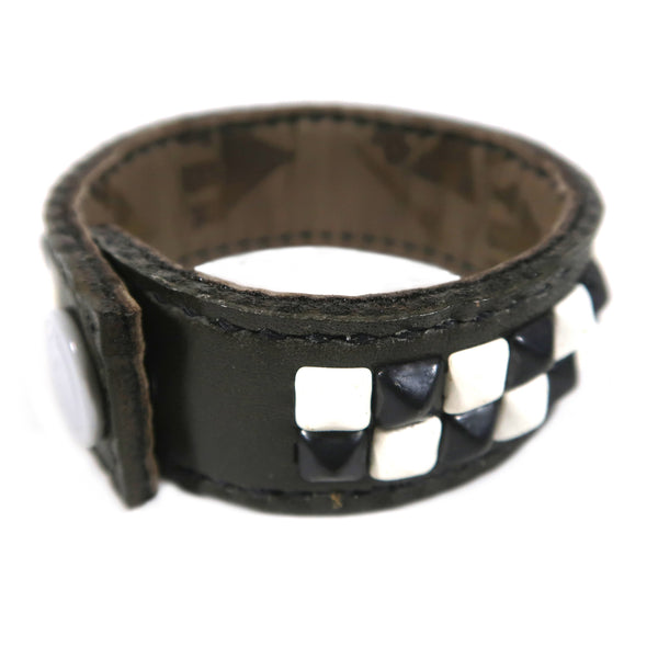 Studsed Wristband (Slim / Charcoal x Black & White) / by TBR