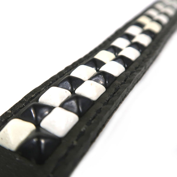 Studsed Wristband (Slim / Charcoal x Black & White) / by TBR