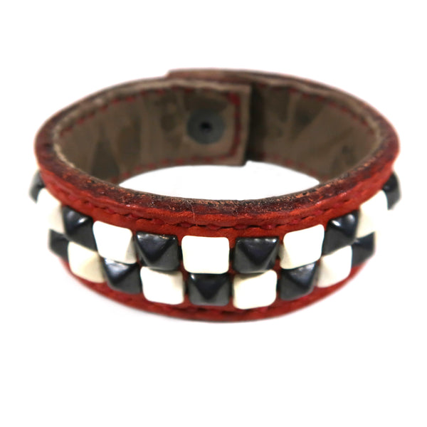 Studsed Wristband (Slim / Red x Black & White) / by TBR